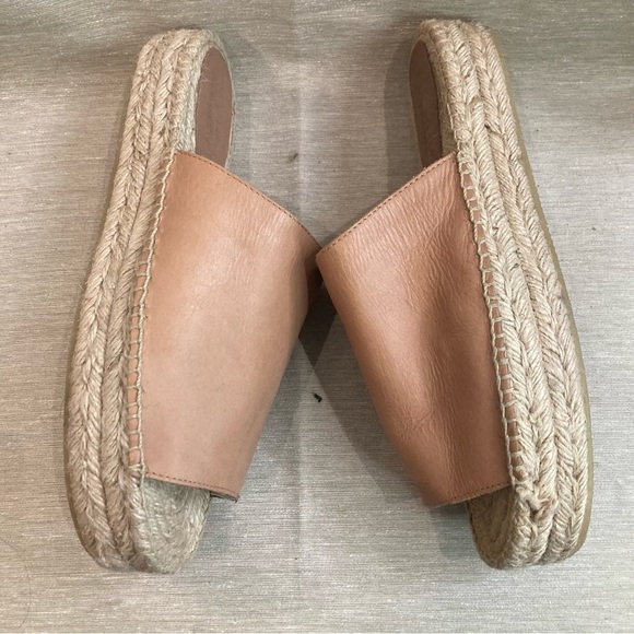 LITTLE BURGUNDY Sz 10 Slip On Platform Slip On Espadrilles Sole Flats Slides - Picture 6 of 10